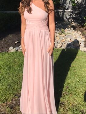 David’s bridal pink bridesmaid dress size 2